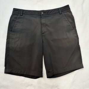 Puma black flat front golf casual shorts Sz 36 waist performance wear quick dry 